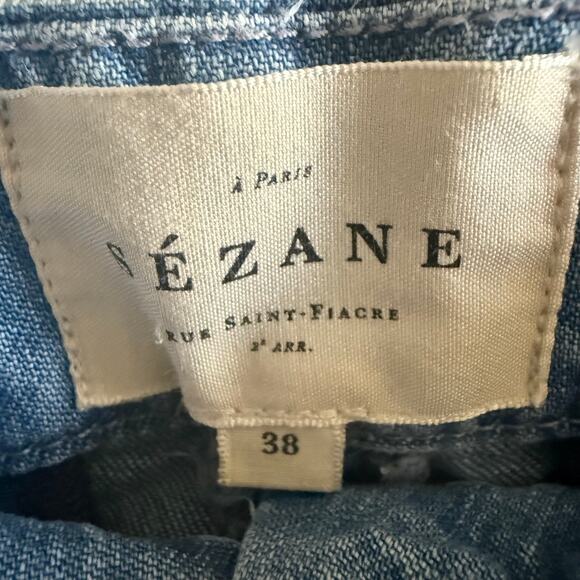 SEZANE Jeans Trousers Size 38 Medium Size US 6 - Picture 2 of 3